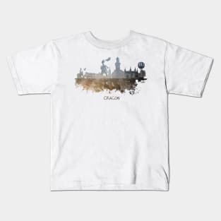 Krakow skyline art #Krakow #skyline Kids T-Shirt